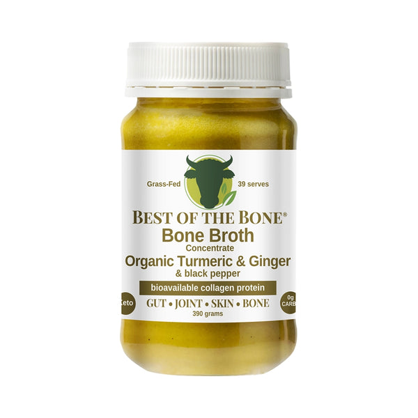 Best of the Bone Bone Broth Beef Concentrate Organic Turmeric & Ginger & Black Pepper 390g