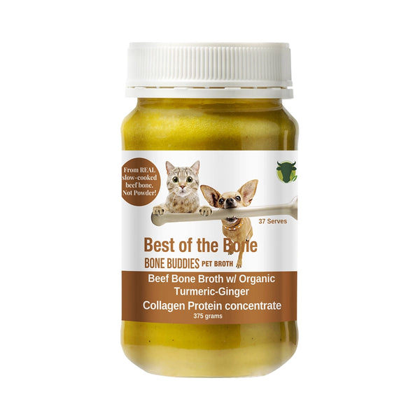 Best of the Bone Bone Buddies Pet Bone Broth Beef Concentrate with Organic Turmeric-Ginger 375g