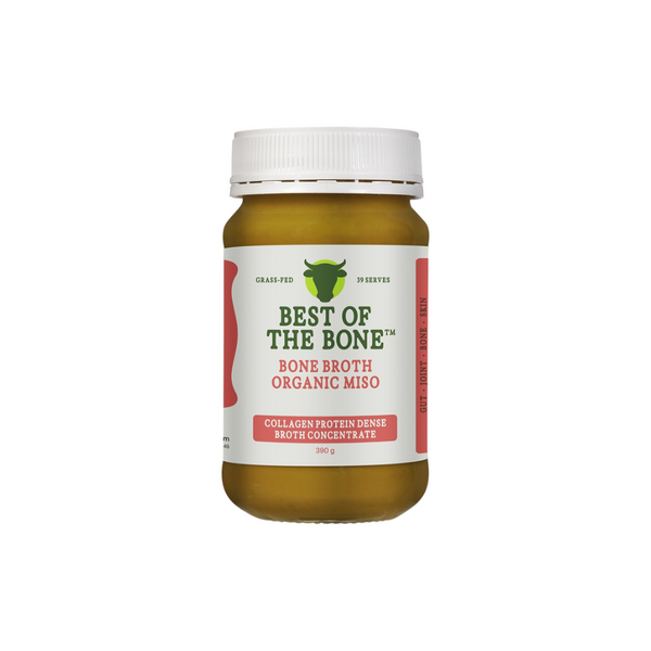 Best Of The Bone Bone Broth Beef Concentrate Organic Miso 390g