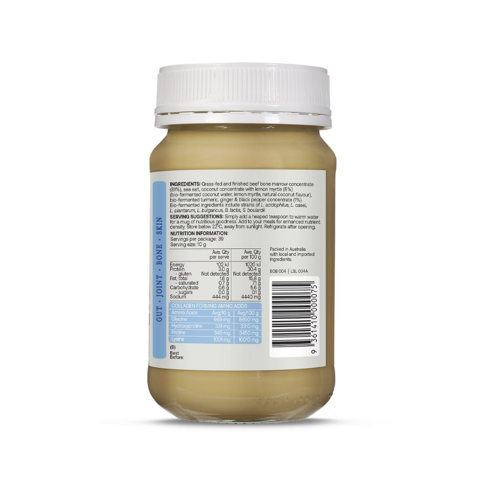 Best Of The Bone Probiotic Bone Broth Concentrate Coconut & Lemon Myrtle 390g
