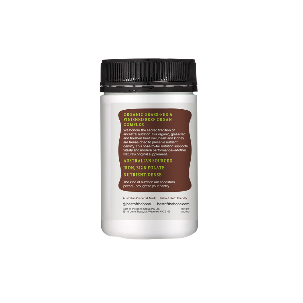 Best of The Bone Organic Beef Organ Complex 160 Capsules
