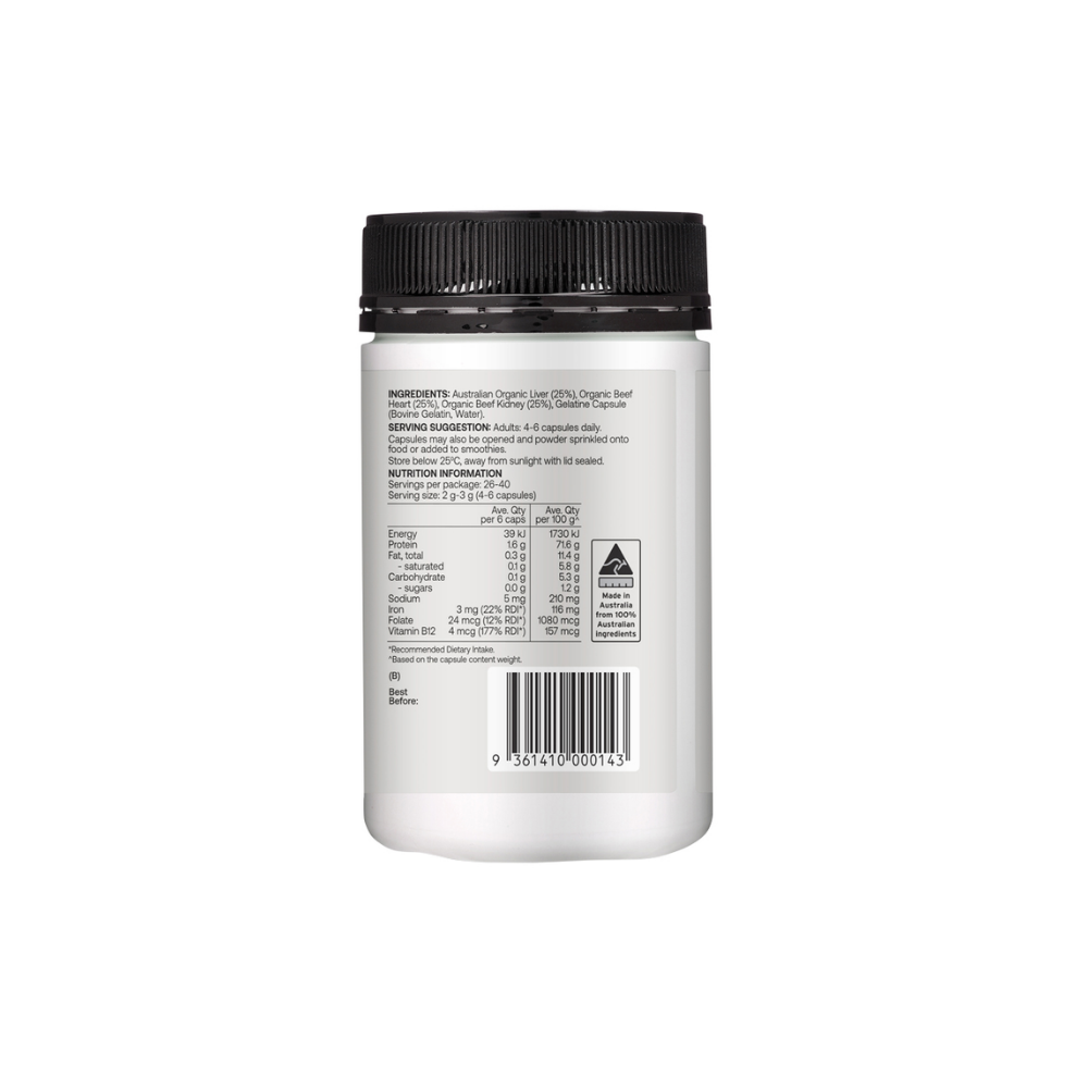 Best of The Bone Organic Beef Organ Complex 160 Capsules