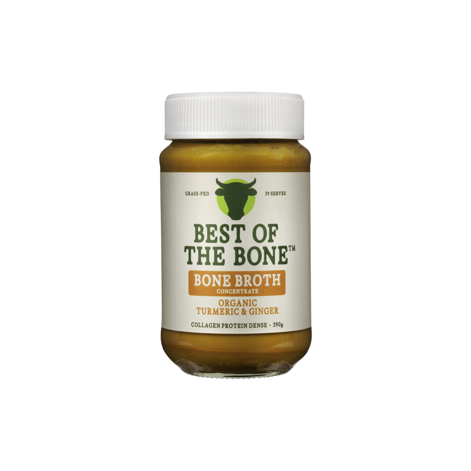 Best of the Bone Bone Broth Beef Concentrate Organic Turmeric Ginger Black Pepper 390g product image