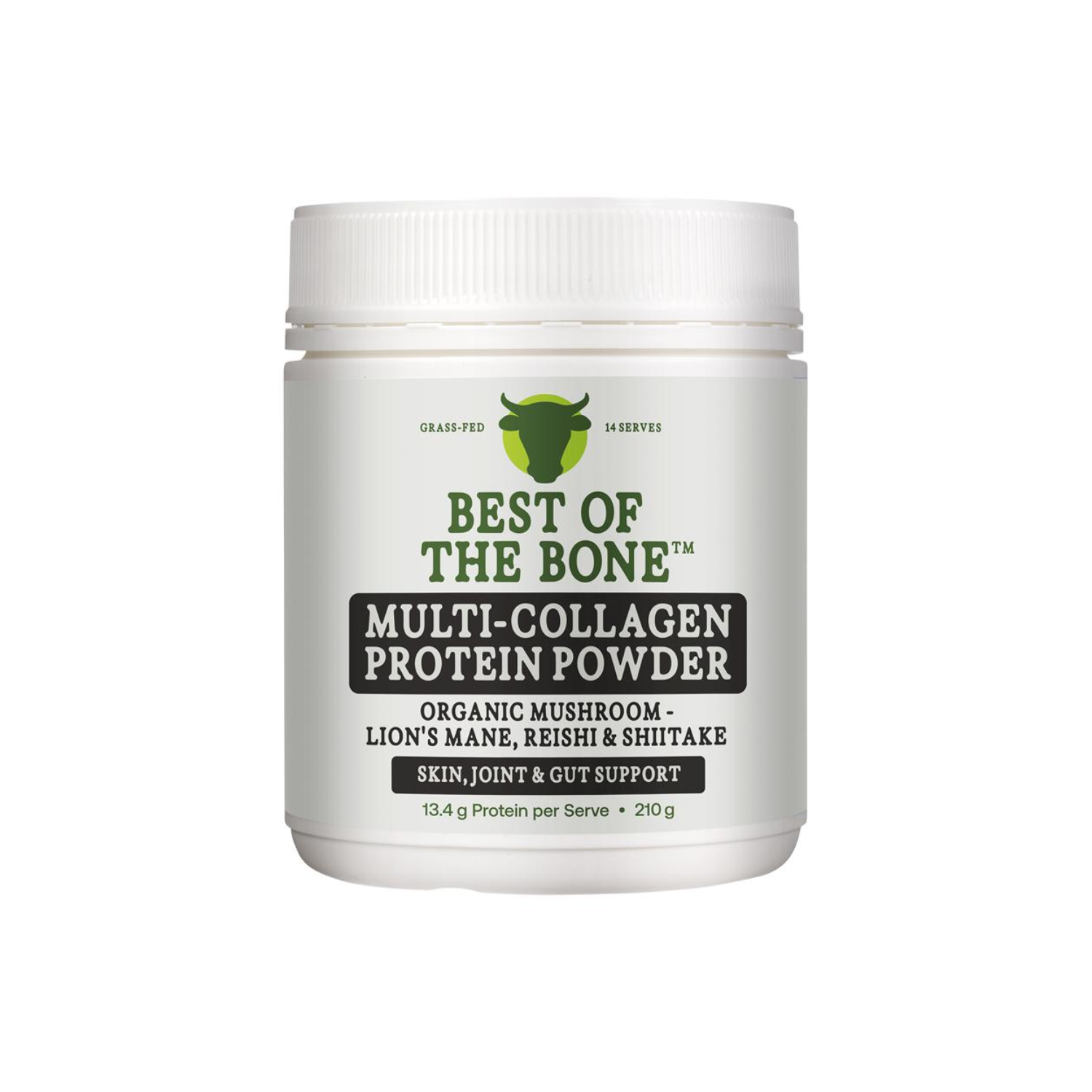 Best of the Bone Collagen Peptide Powder Organic Mushroom 210g