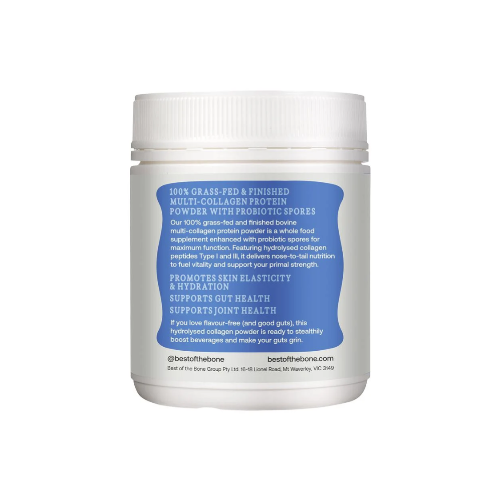 Best of the Bone Healing Multi-Collagen Protein Powder Gut & Immunity Blend with Probiotic Spores Unflavoured 210g