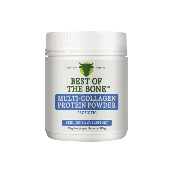 Best of the Bone Healing Multi-Collagen Protein Powder Gut & Immunity Blend with Probiotic Spores Unflavoured 210g