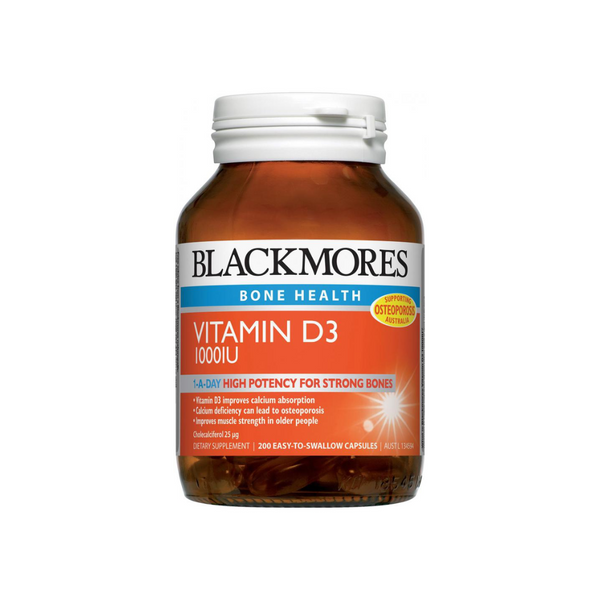 Blackmores Vitamin D3 1000 IU 200 Capsules