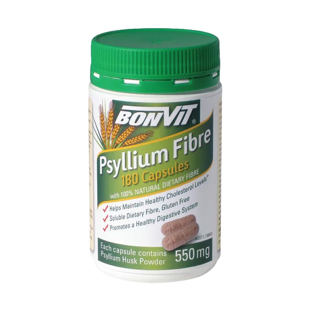 Bonvit Psyllium Fibre 550mg Capsules BNV490628153 product packshot