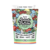 Botanika Blends Beauty Potion Berry Nice 300g vegan collagen booster packaging with vibrant fruit design.