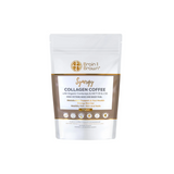 Brain and Brawn Synergy Collagen Coffee sachet with Organic Cordyceps and MCT, promoting health and energy.