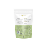 Brain and Brawn Optimal Body Organic Vegan Plant Protein Unflavoured 900g packaging back view with nutritional information.