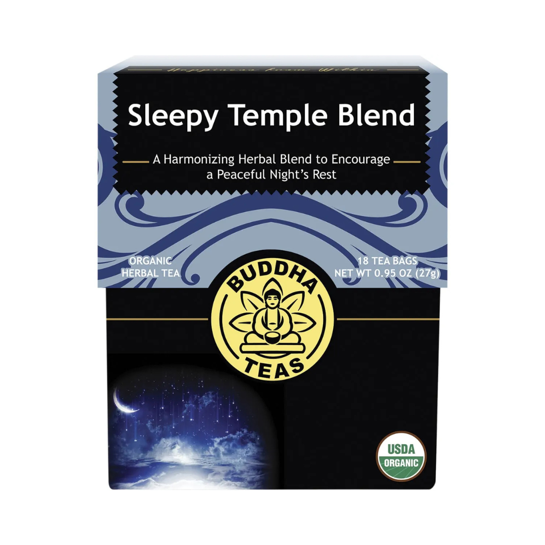 Buddha Teas Organic Herbal Sleepy Temple Blend Tea 18 Pack