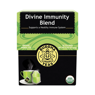 Buddha Teas Organic Herbal Tea Bags Divine Immunity Blend 18 Pack