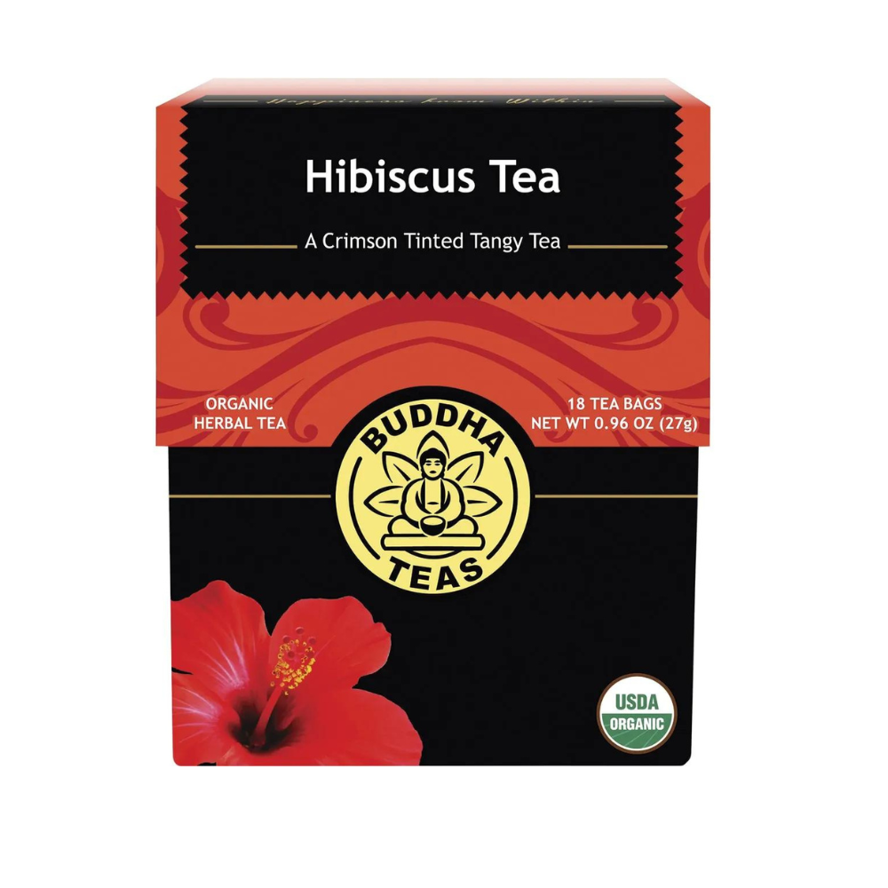 Buddha Teas Organic Herbal Tea Bags Hibiscus Tea 18 Pack
