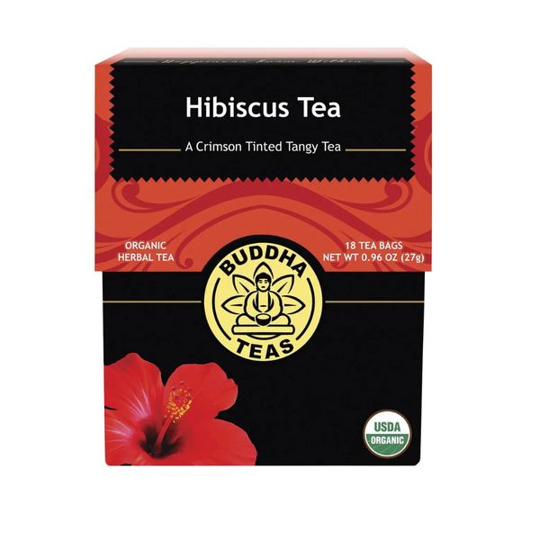 Buddha Teas Organic Herbal Tea Bags Hibiscus Tea 18pk