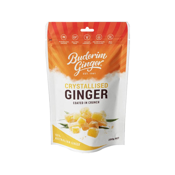 Buderim Ginger Crystallised Ginger G/F 200g