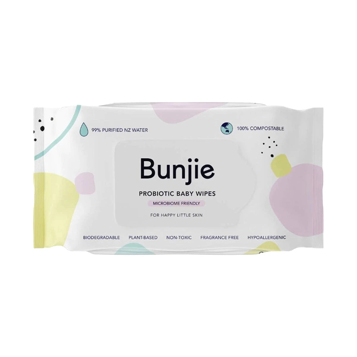 Bunjie Probiotic Baby Wipes 80 Super Soft Sheets product packshot