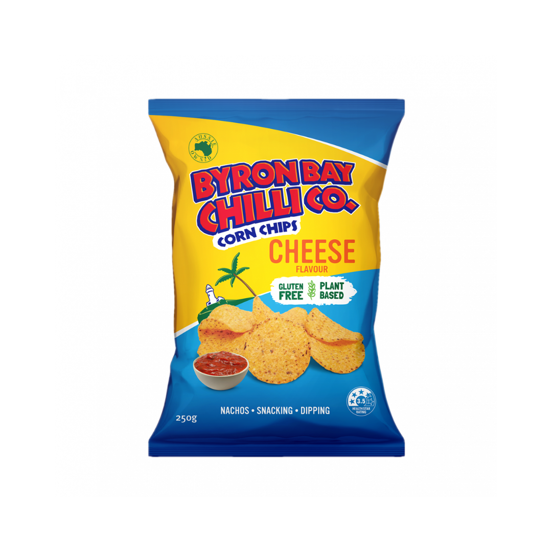 Byron Bay Chilli Cheese Cornchips G/F 250g