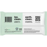 CleanLIFE Loo Clean 60 Pack Flushable Wipes packaging, eco-friendly, plastic-free, and convenient bathroom cleaning.