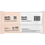 CleanLIFE Toosh Clean Flushable Plastic Free Wipes packaging, eco-friendly personal care solution, 80 count.