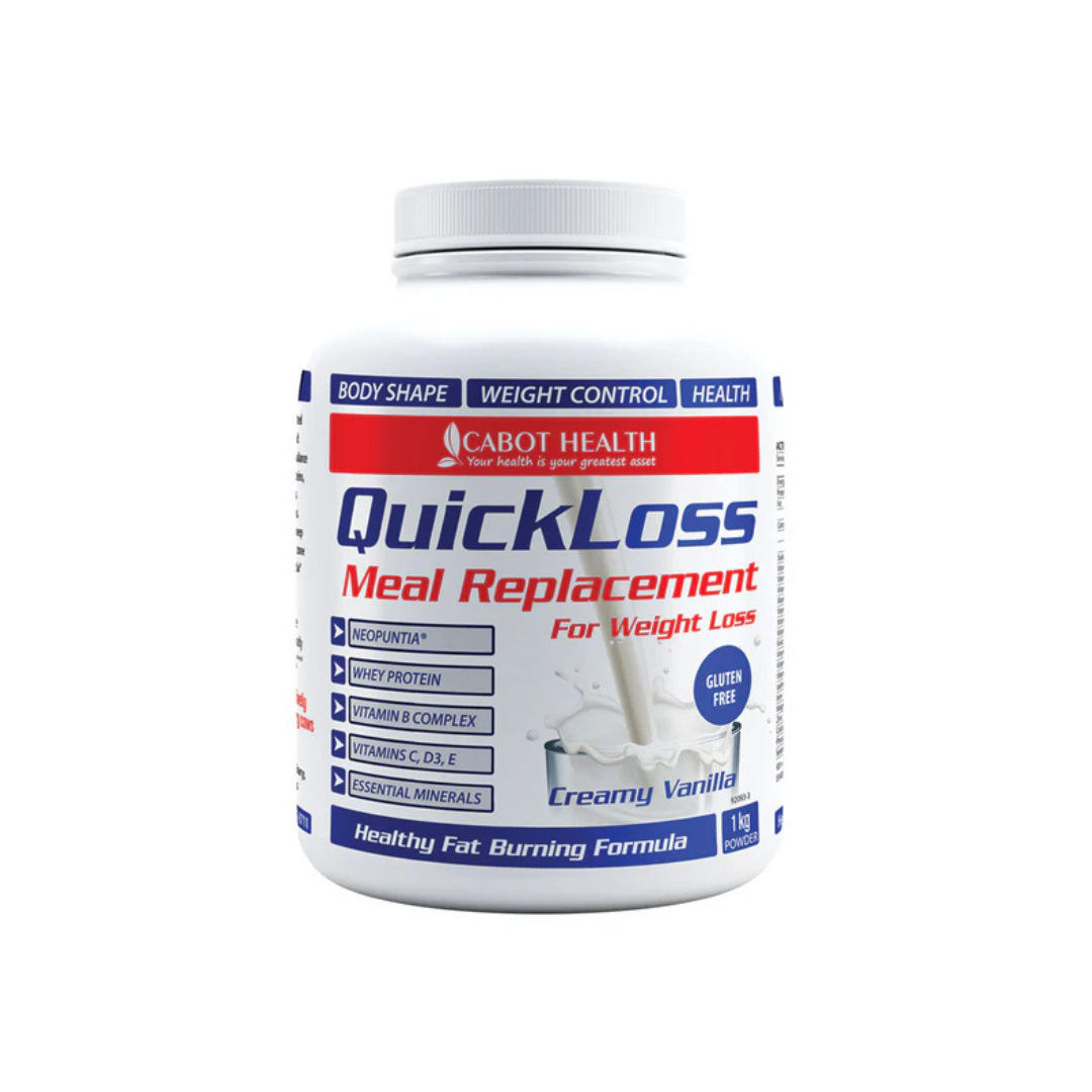 Cabot Health Quick Loss Meal Replacement Vanilla 1kg front tub