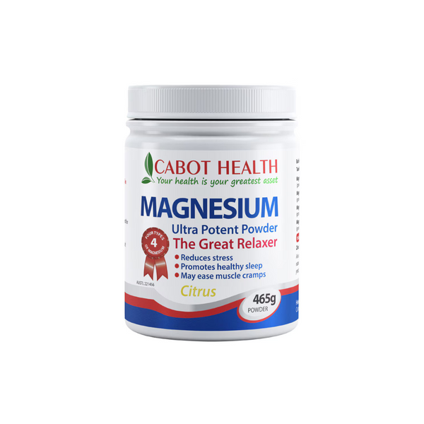 Cabot Health Ultra Potent Magnesium Powder Citrus 465g