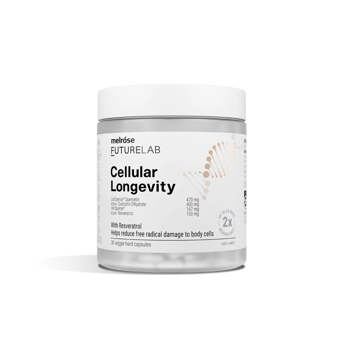 Melrose FutureLab Cellular Longevity 30 Capsules front pack