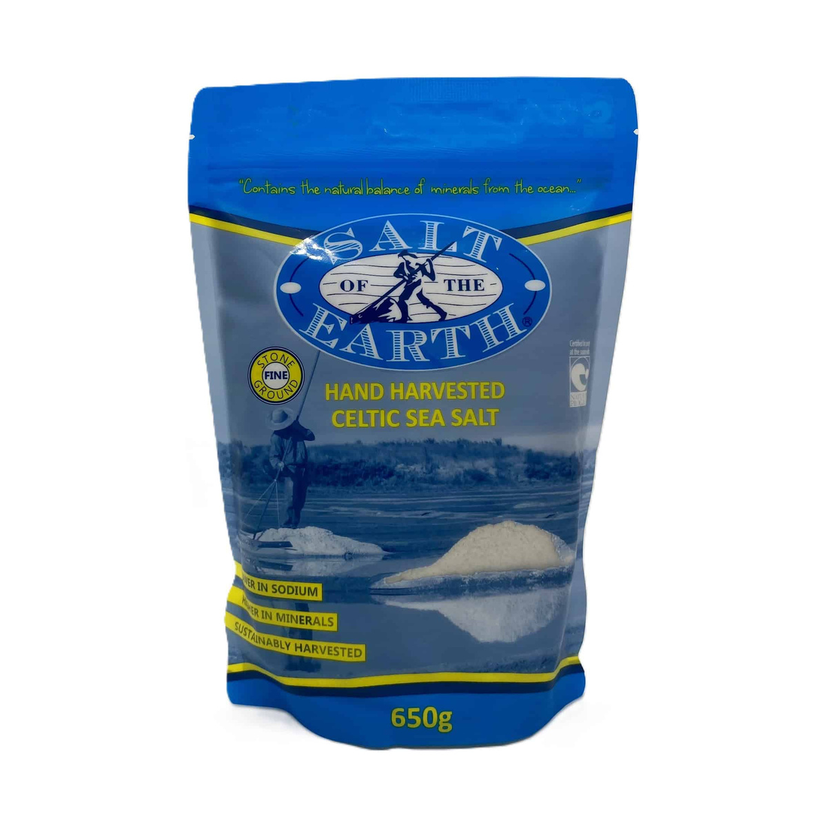 Salt of the Earth Celtic Sea Salt Fine 650g product packshot