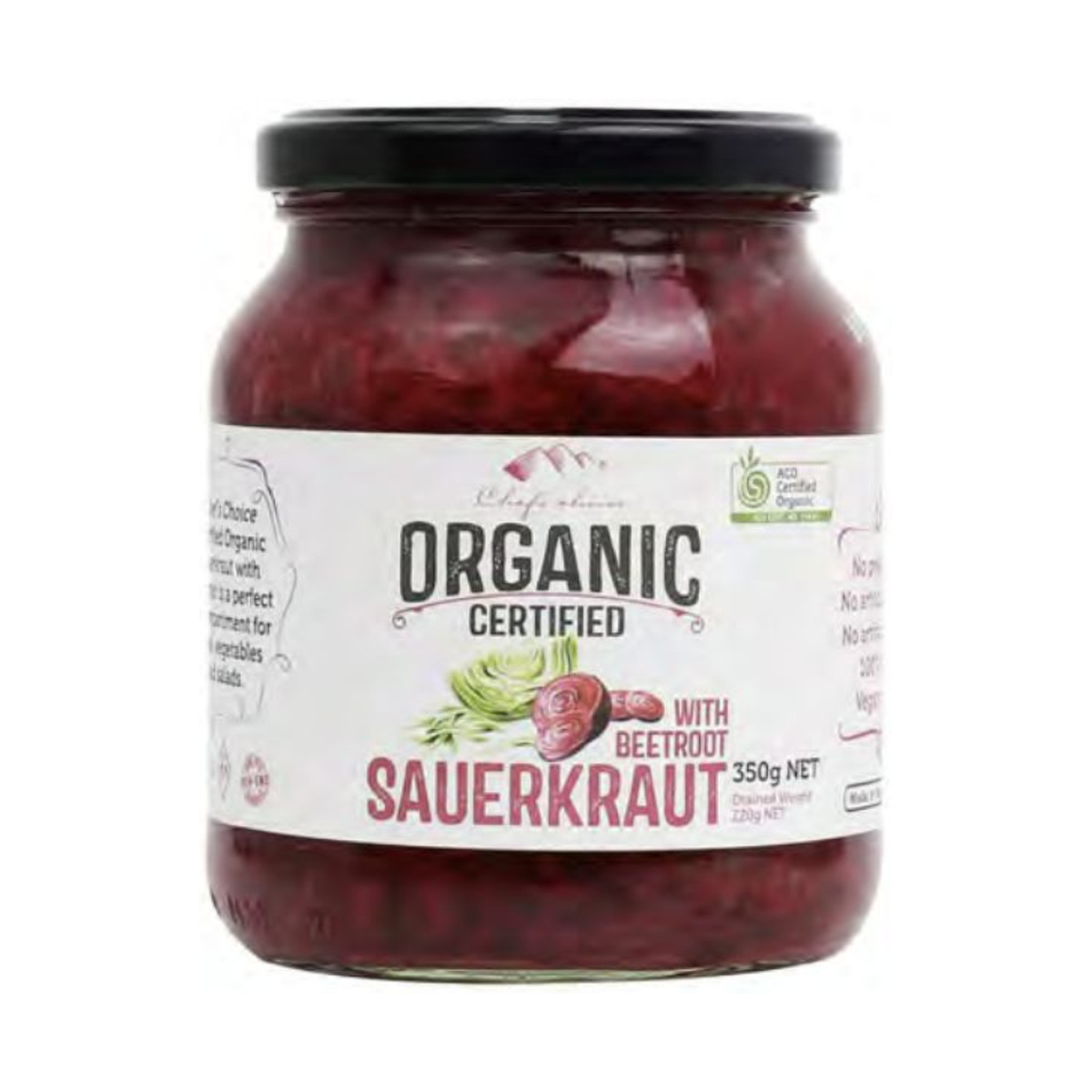 Chef's Choice Organic Sauerkraut with Beetroot 350g product packshot