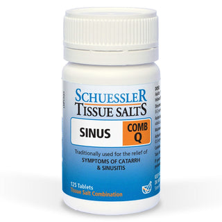 Martin & Pleasance Schuessler Tissue Salts Comb Q Sinus 125 Tablets front bottle