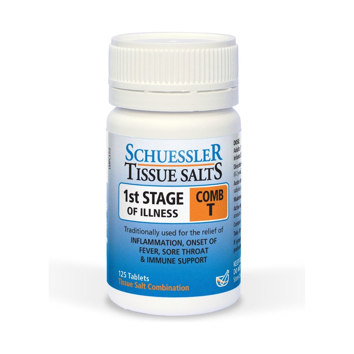 Martin & Pleasance Schuessler Tissue Salts Comb T 1st Stage of Illness 125 Tablets — product packshot