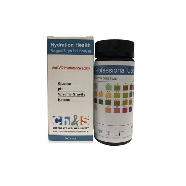 Corporate Hydration Health Test Kit 4-Panel Urinalysis Strips 100 Pack