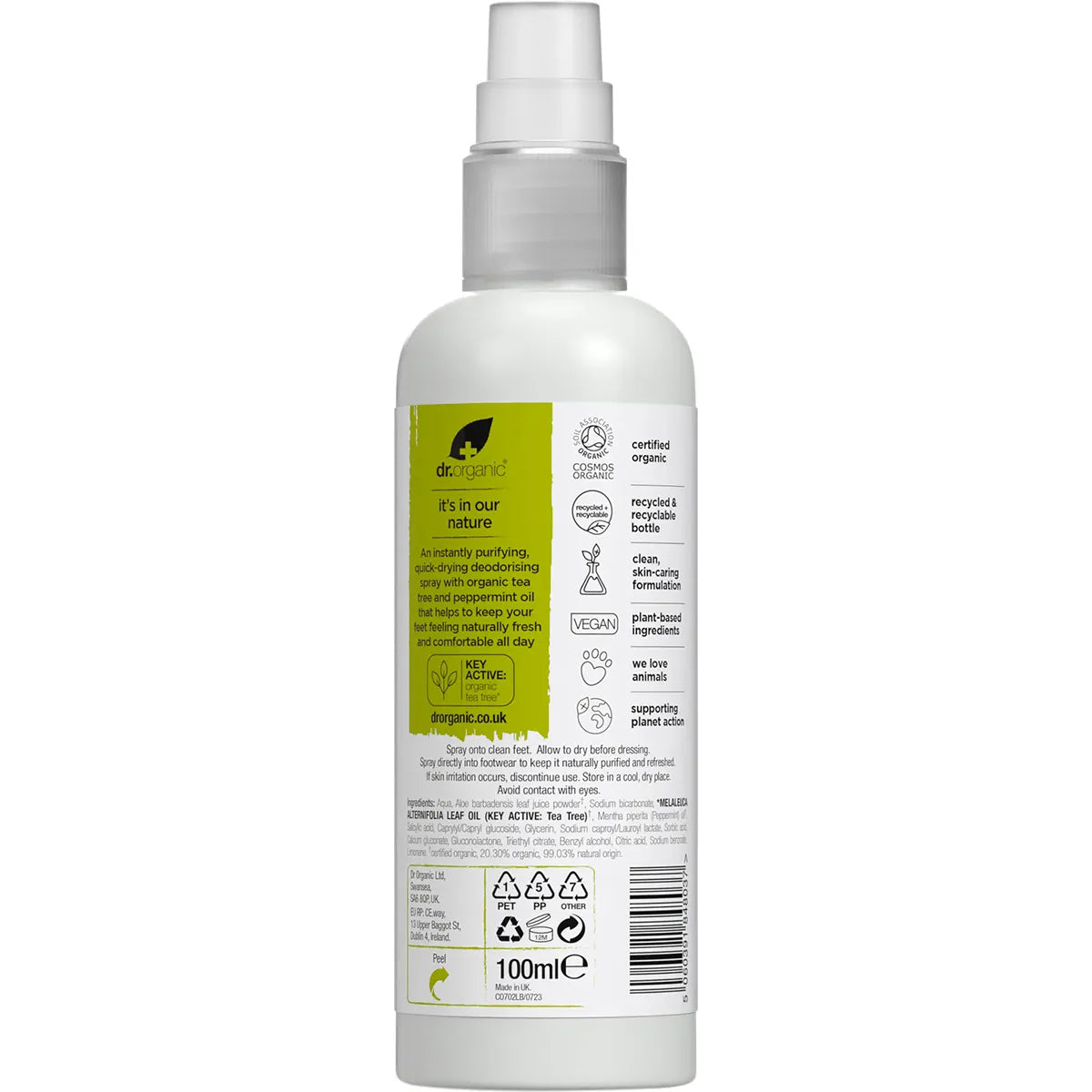 Dr Organic Tea Tree Foot Spray 100ml