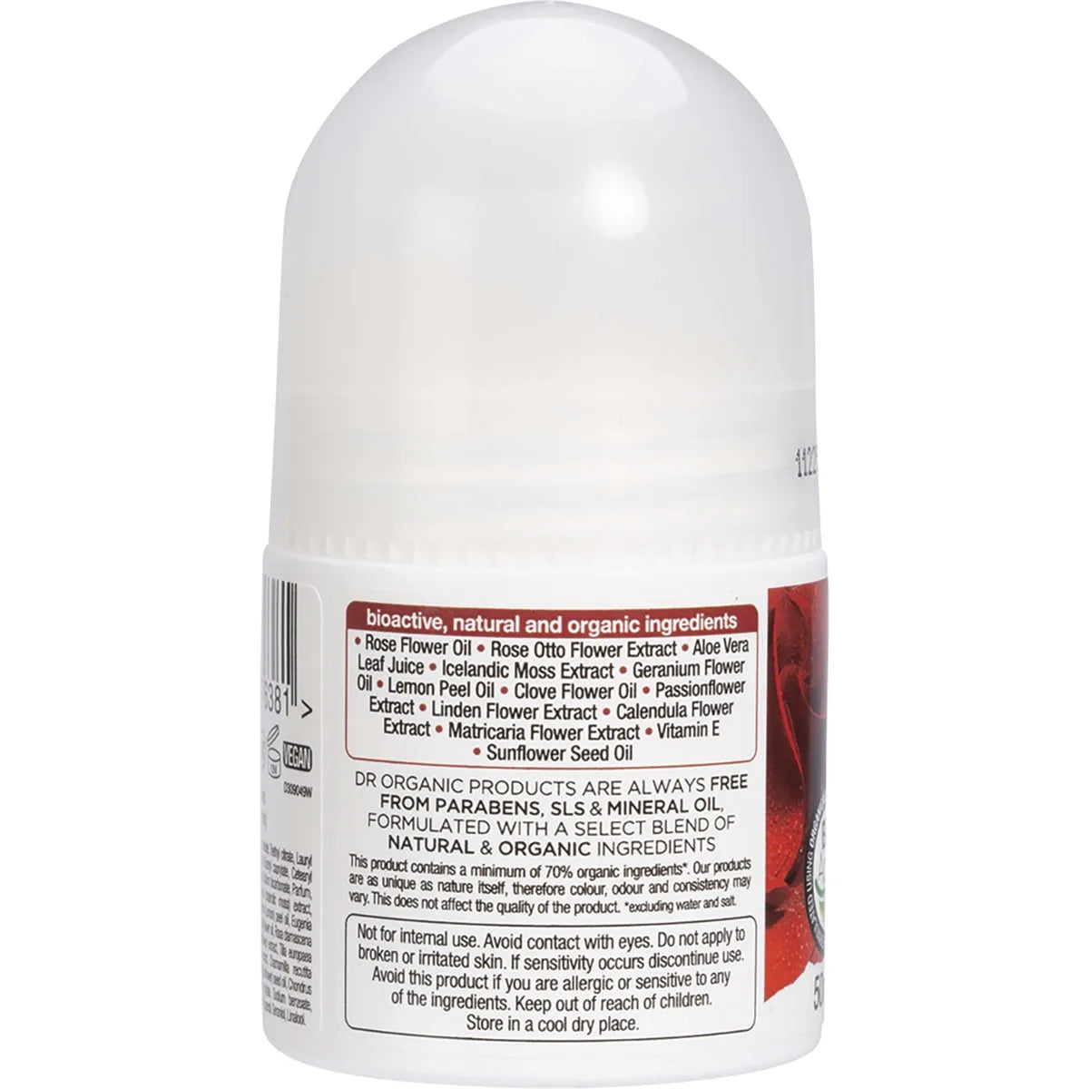 Dr Organic Rose Otto Roll On Deodorant 50ml