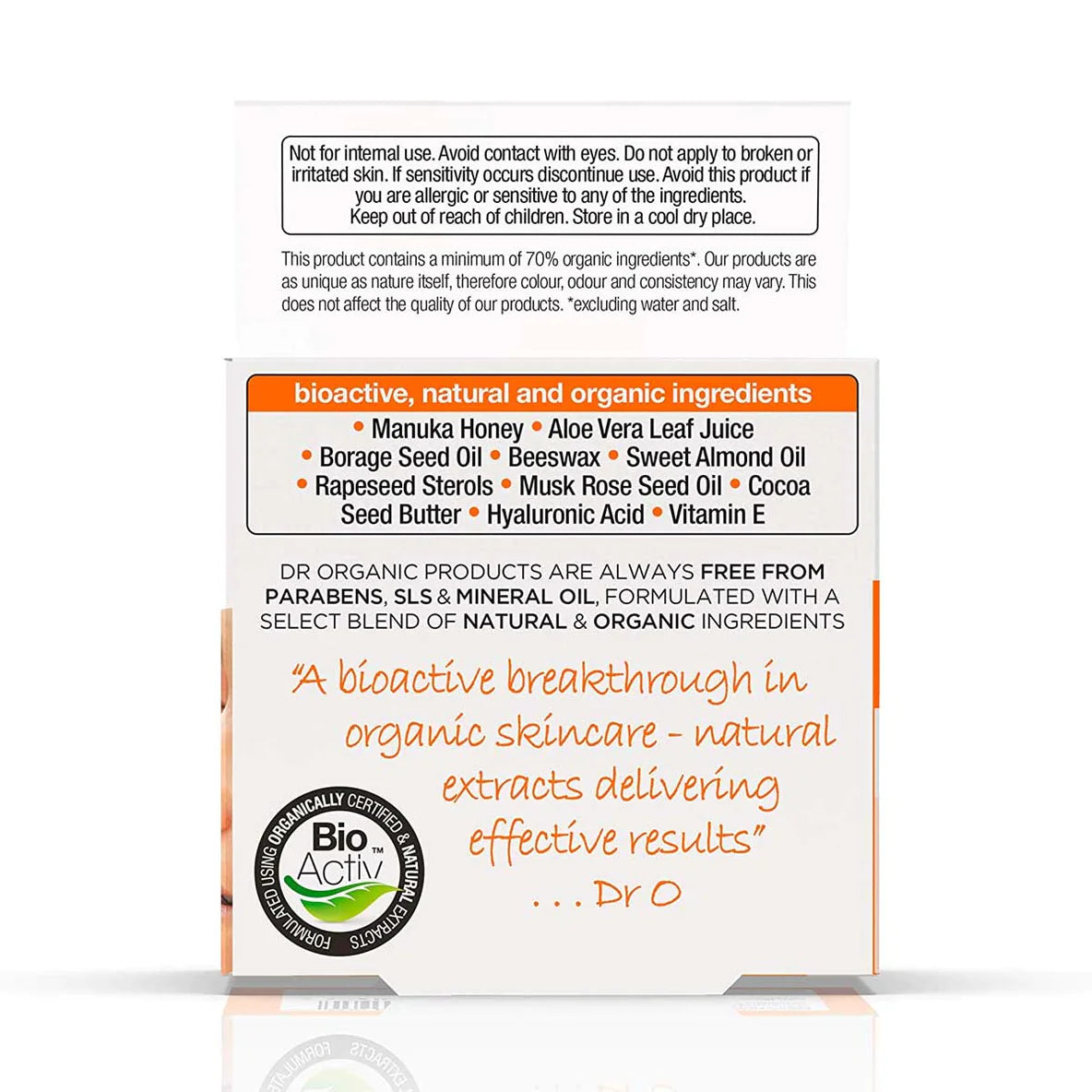 Dr Organic Rescue Cream Manuka Honey 50ml