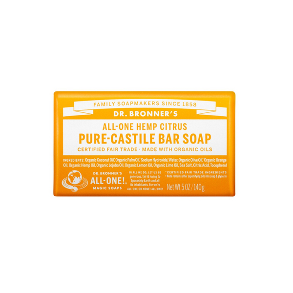 Dr Bronner's Pure-Castile Bar Soap (Hemp All-One) Citrus 140g