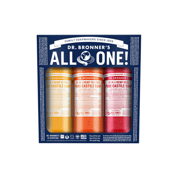 Dr Bronner's Pure-Castile Soap Liquid Summer Lovin' 237ml x 3 Pack