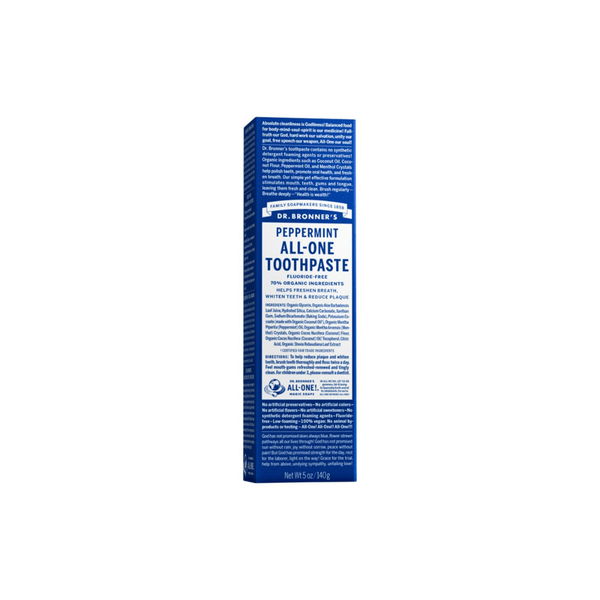 Dr Bronner's Peppermint All-One Toothpaste 140g