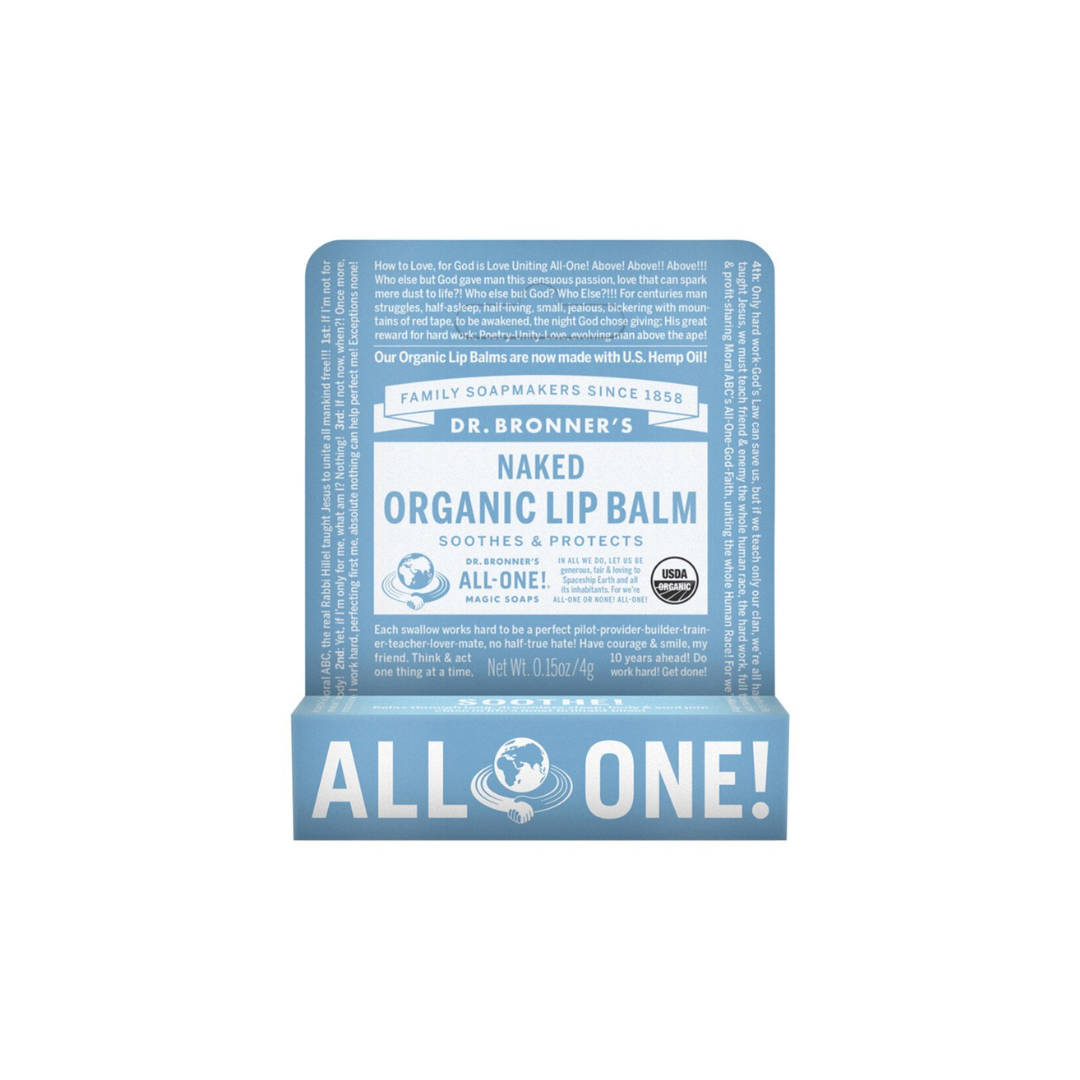 Dr Bronner's Organic Lip Balm Naked 4g