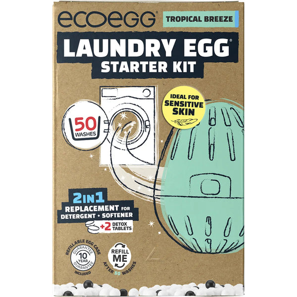 Ecoegg Laundry Egg Starter Kit 50 Washes Tropical Breeze