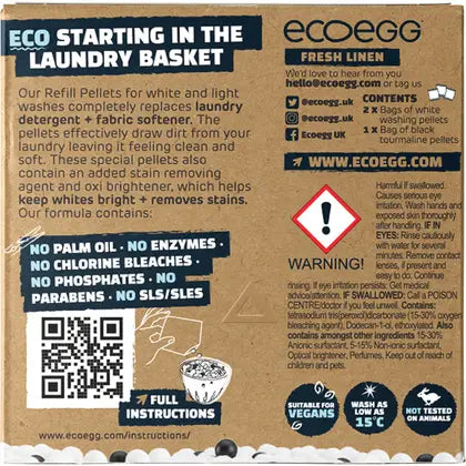 Ecoegg Laundry Egg Refill Pellets 50 Washes Fresh White + Lights