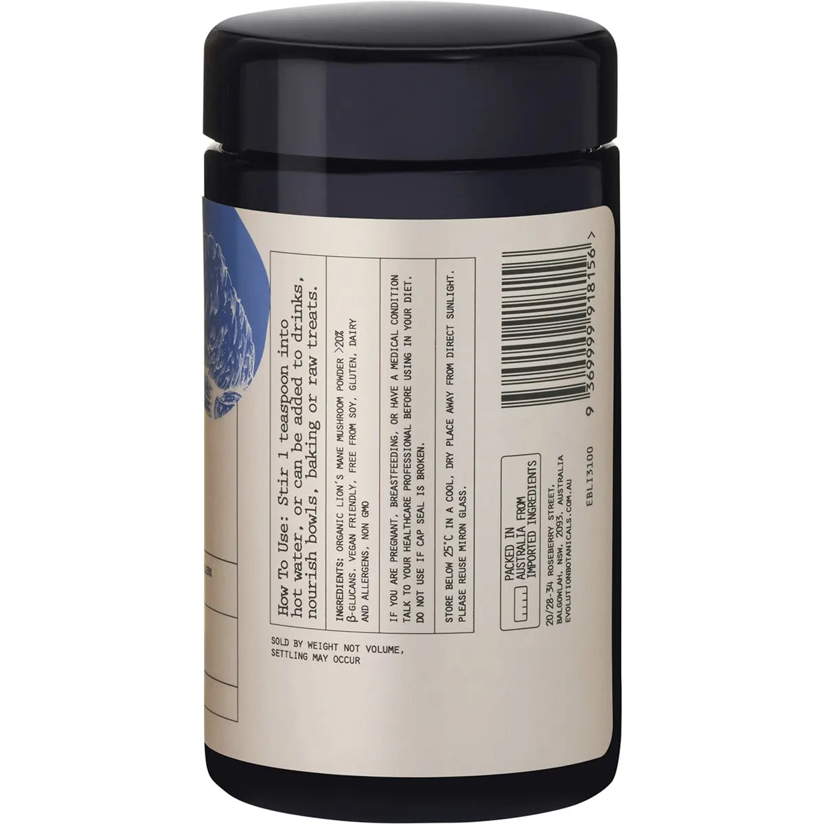 Evolution Botanicals Organic Lion's Mane Food For Thought 100g secondary product image
