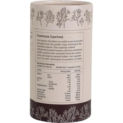 Evolution Botanicals Organic Sea Moss 120 Caps gallery image 3