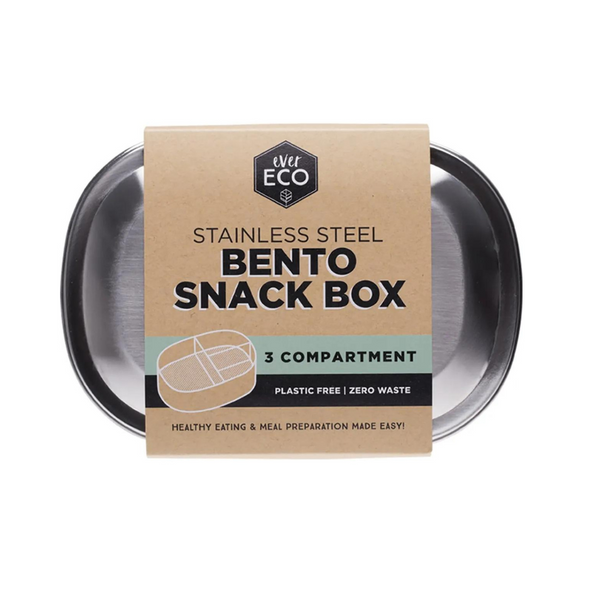 Ever Eco Stainless Steel Bento Snack Box 3 Compartments 580ml