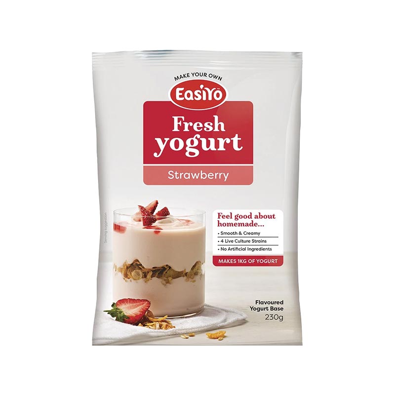 EasiYo Everyday Range Strawberry Yoghurt Base 230g Carton of 8 gallery image 2