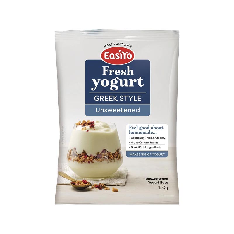 EasiYo Wellbeing Range Greek Style Unsweetened Yoghurt Base 170g Carton of 8 gallery image 2