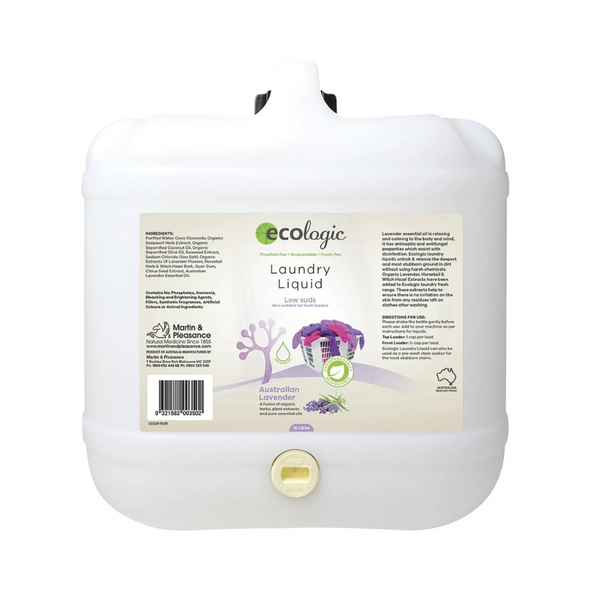 Ecologic Laundry Liquid (Bulk) Australian Lavender 15L