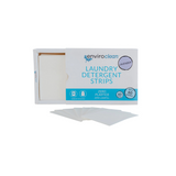 EnviroClean Laundry Detergent Strips Lavender pack open with strips displayed, eco-friendly laundry solution.