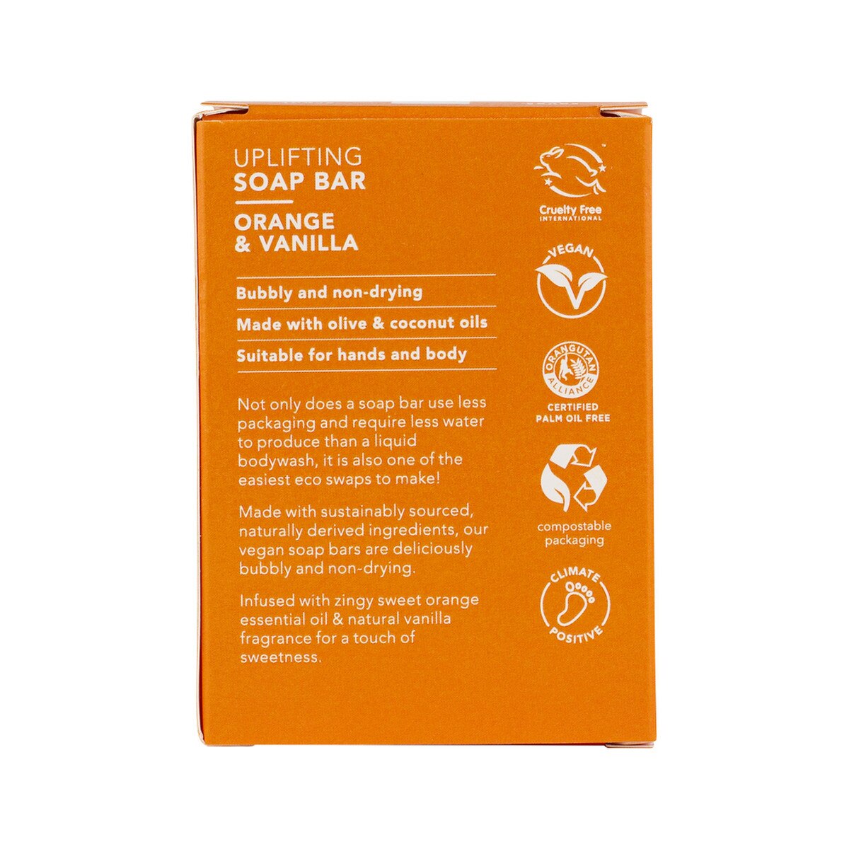 Ethique Bar Soap Uplifting Sweet Orange & Vanilla 120g