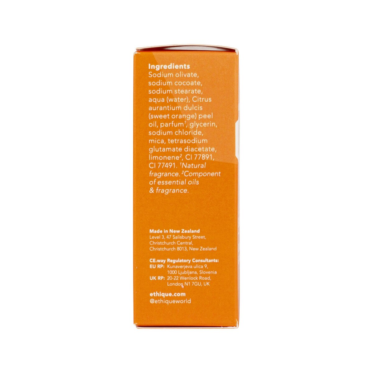 Ethique Bar Soap Uplifting Sweet Orange & Vanilla 120g